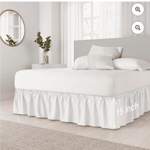 Que Classic White Bed Skirt